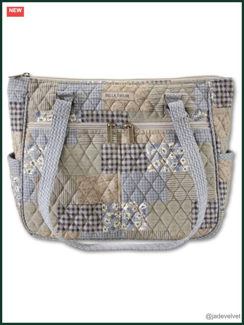Lightweight Quilted Cotton Tote with 10 Pockets